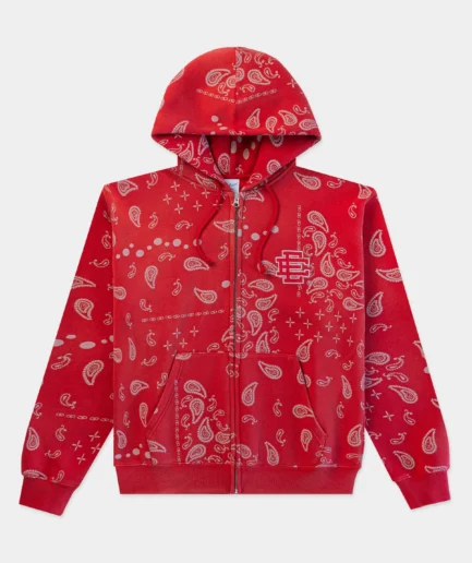 EE Paisley Hoodie Red