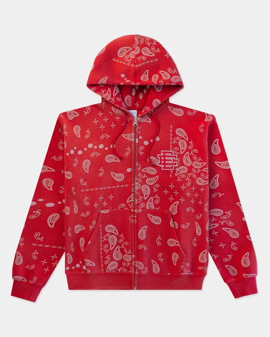 EE Paisley Hoodie Red