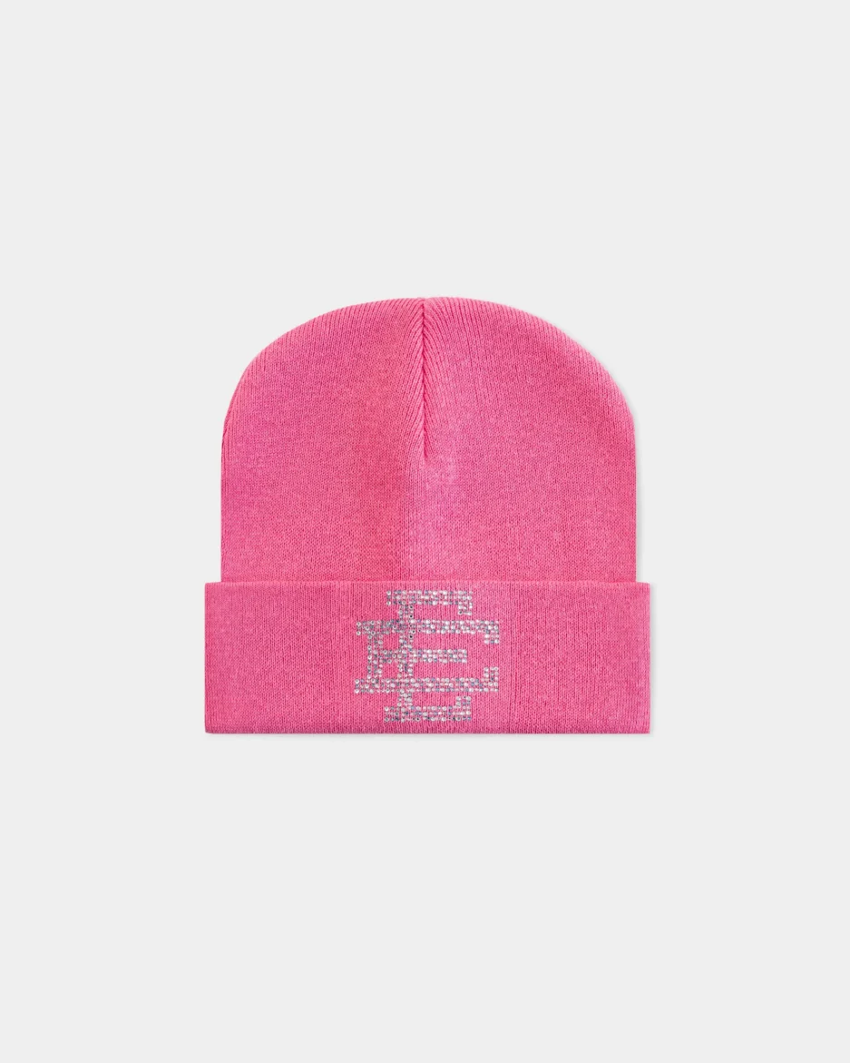 EE Swarovski Beanie Hat Pink
