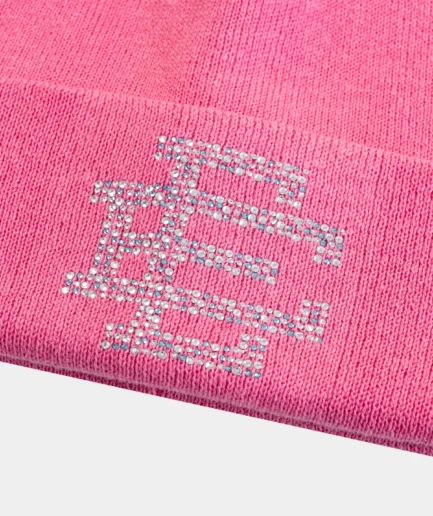 EE Swarovski Beanie Hat Pink