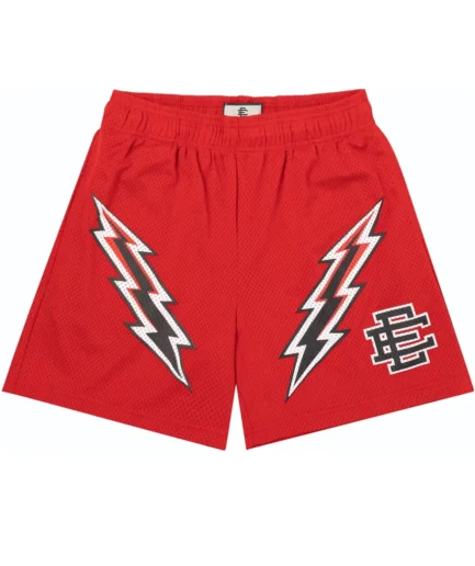 Red And Black Eric Emanuel Shorts
