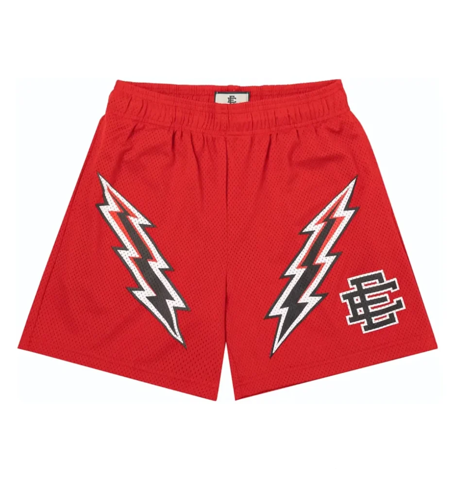 Red And Black Eric Emanuel Shorts